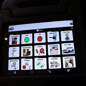 a communications device screen