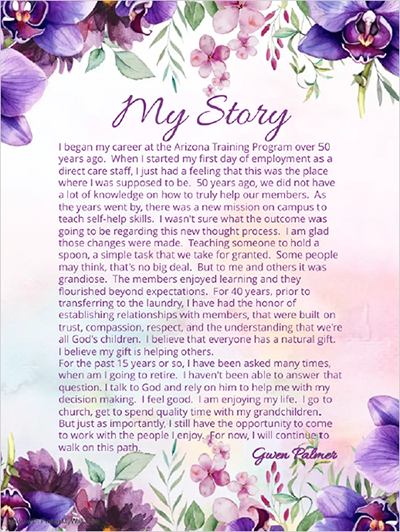 My Story, by Gwen Palmer