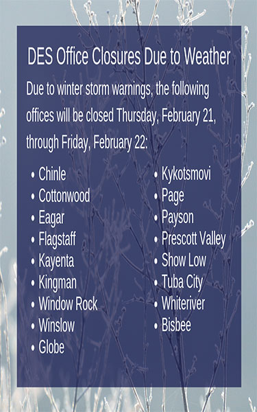 Winter Storm Warning Office Closures