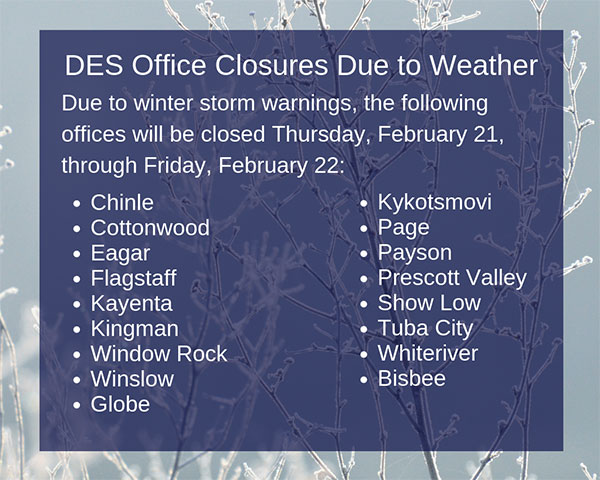Winter Storm Warning Office Closures