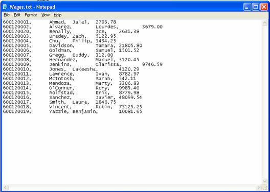 Wage File Upload Instructions Creating A Txt File With Excel Arizona Department Of Economic 9224