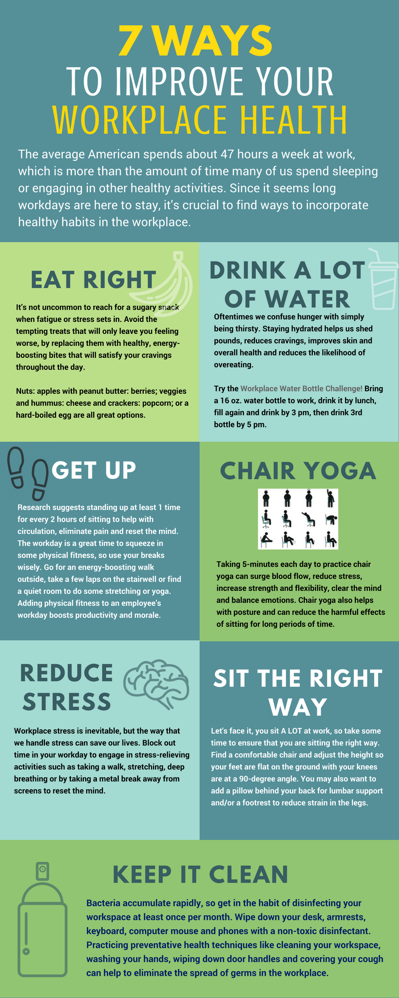 7 Ways to Improve Your Workplace Health infographic