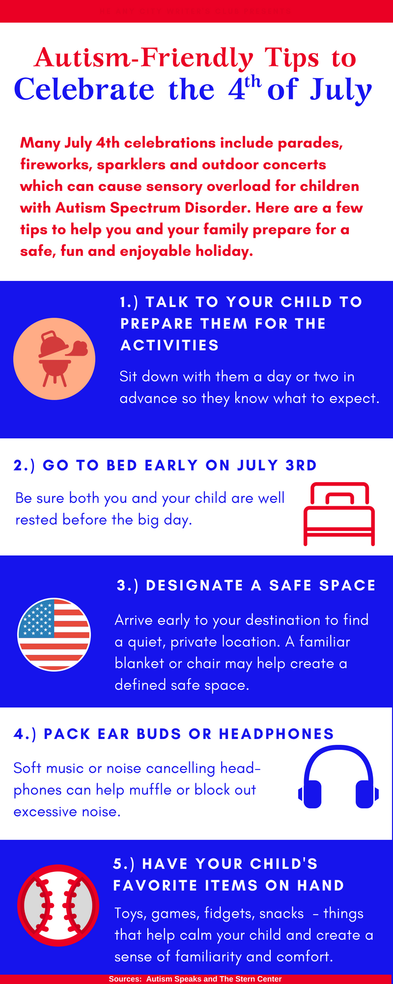 Autism-Friendly Tips to Celebrate the 4th of July infographic
