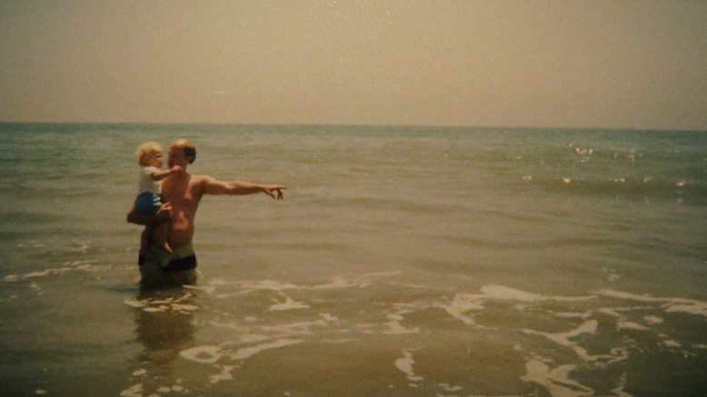 Chip exploring and vacationing at the beach with his children