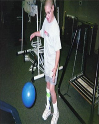 Young man at one of his occupational therapy session