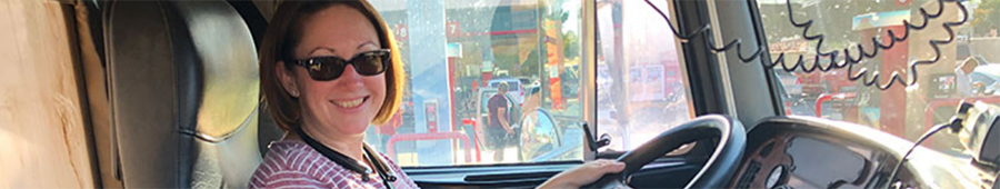 a woman truck driver