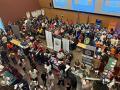 crowds of people at a job fair