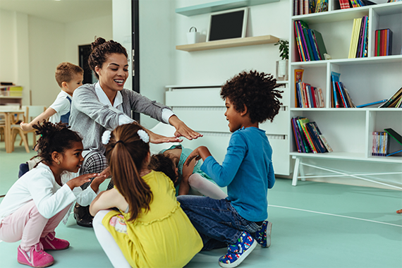 Child Care Teacher with Children