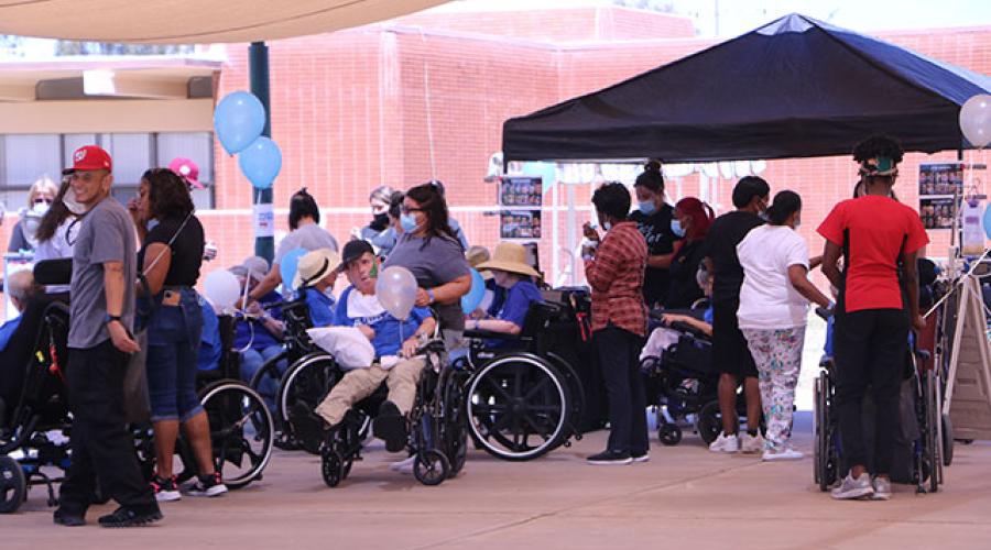 people at an outdoor celebration