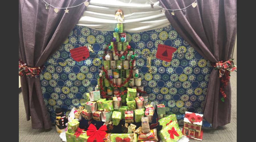 Division of Developmental Disabilties Canned Food Christmas Tree