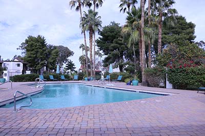 swimming pool at an apartment complex